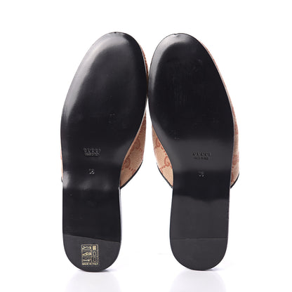 Gucci X MLB Monogram NY Yankees Embroidered Womens GG Slippers 36 Beige Ruggine 5 of 7