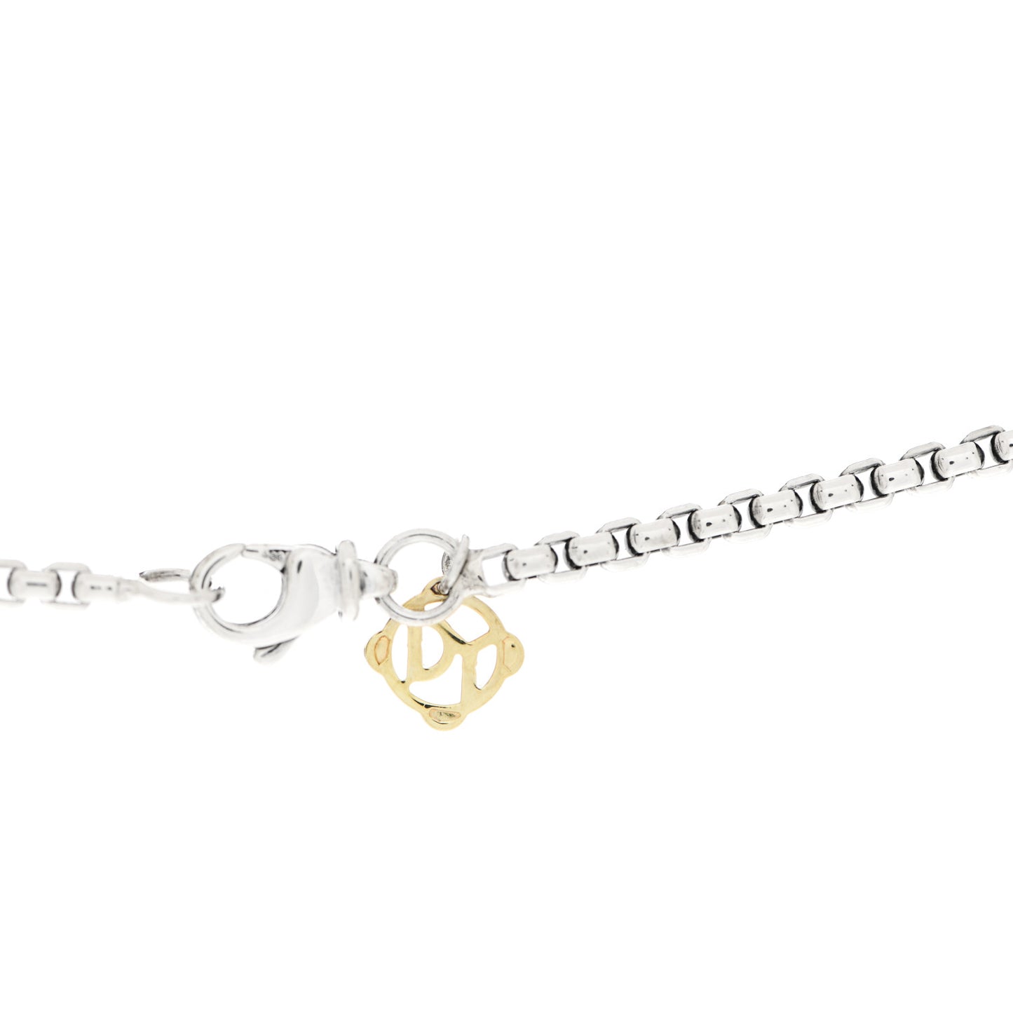 Sterling Silver 14K Yellow Gold 2.7mm Small Box Chain Necklace 18"