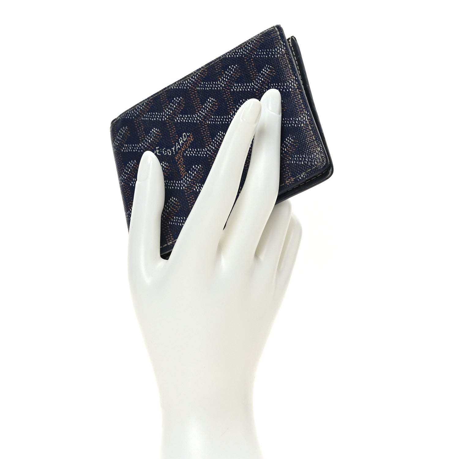 Goyard Goyardine Bi-Fold Victoire PM Wallet Navy 2 of 6