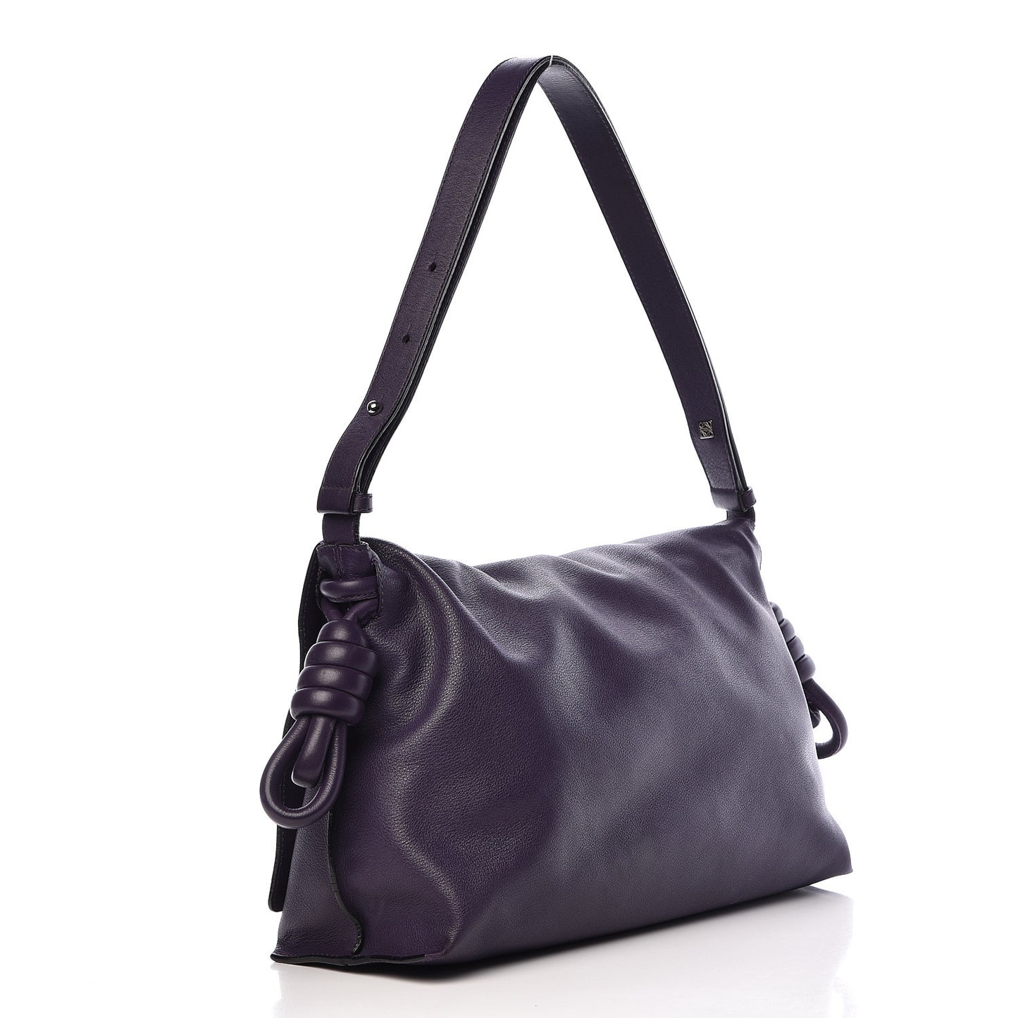 Calfskin Flamenco Knot Flap Bag Violet