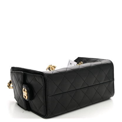 Chanel Caviar Quilted Mini Chanel 25 Handbag Black 4 of 10