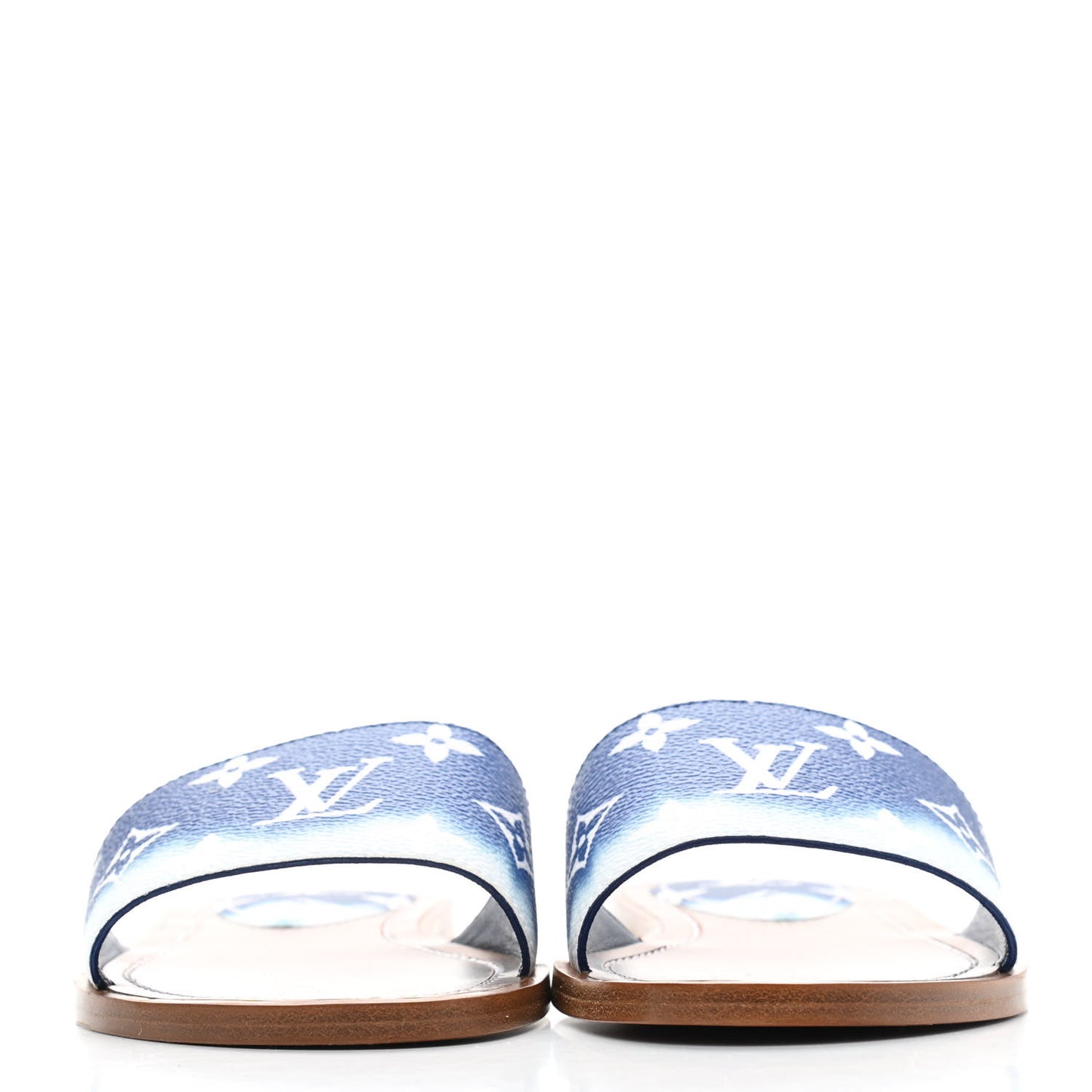 Monogram Escale Lock It Flat Mule 36 Blue