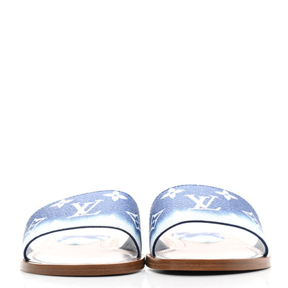 Louis Vuitton Monogram Escale Lock It Flat Mule 36 Blue 2 of 8