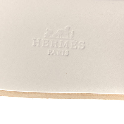 Hermes Calfskin Cork Eze 30 Sandals 39 White 7 of 9