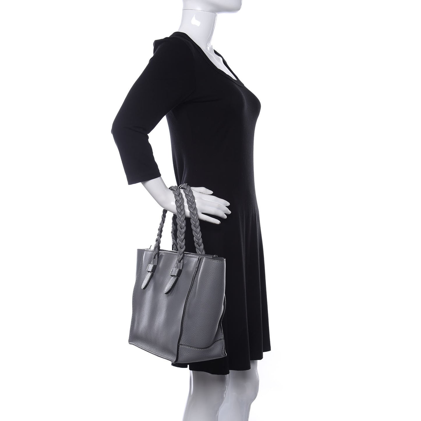 Grained Calfskin Small To Be Cool Tote Grigio Perla