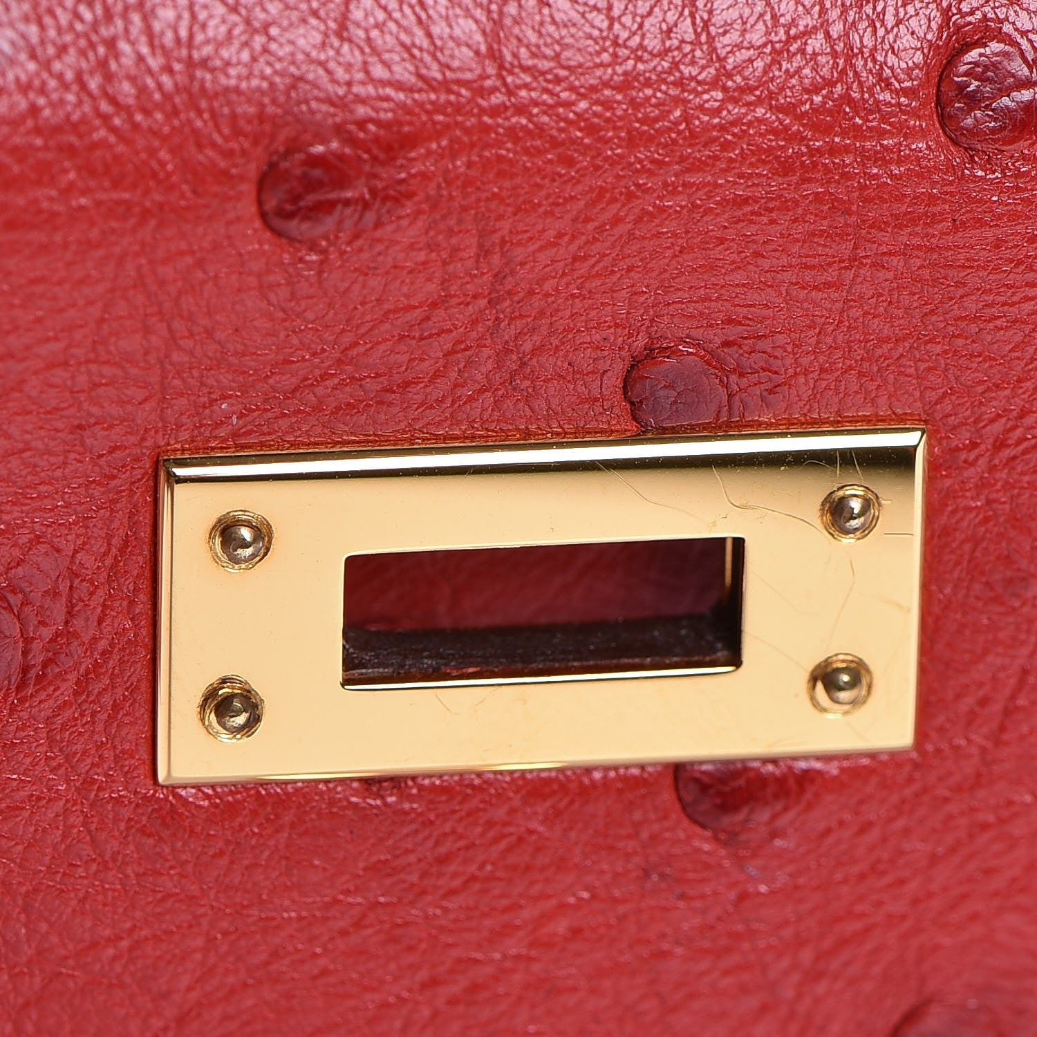 Hermes Ostrich Kelly Pochette Rouge Vif 34 of 35