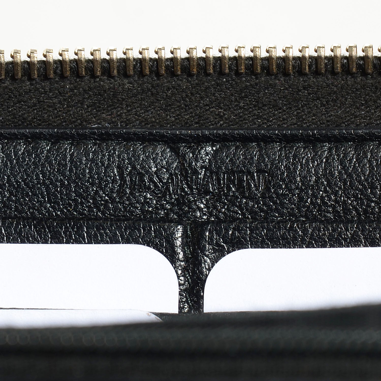 Saint Laurent Chevre Belle De Jour Zip Around Wallet Black 7 of 9