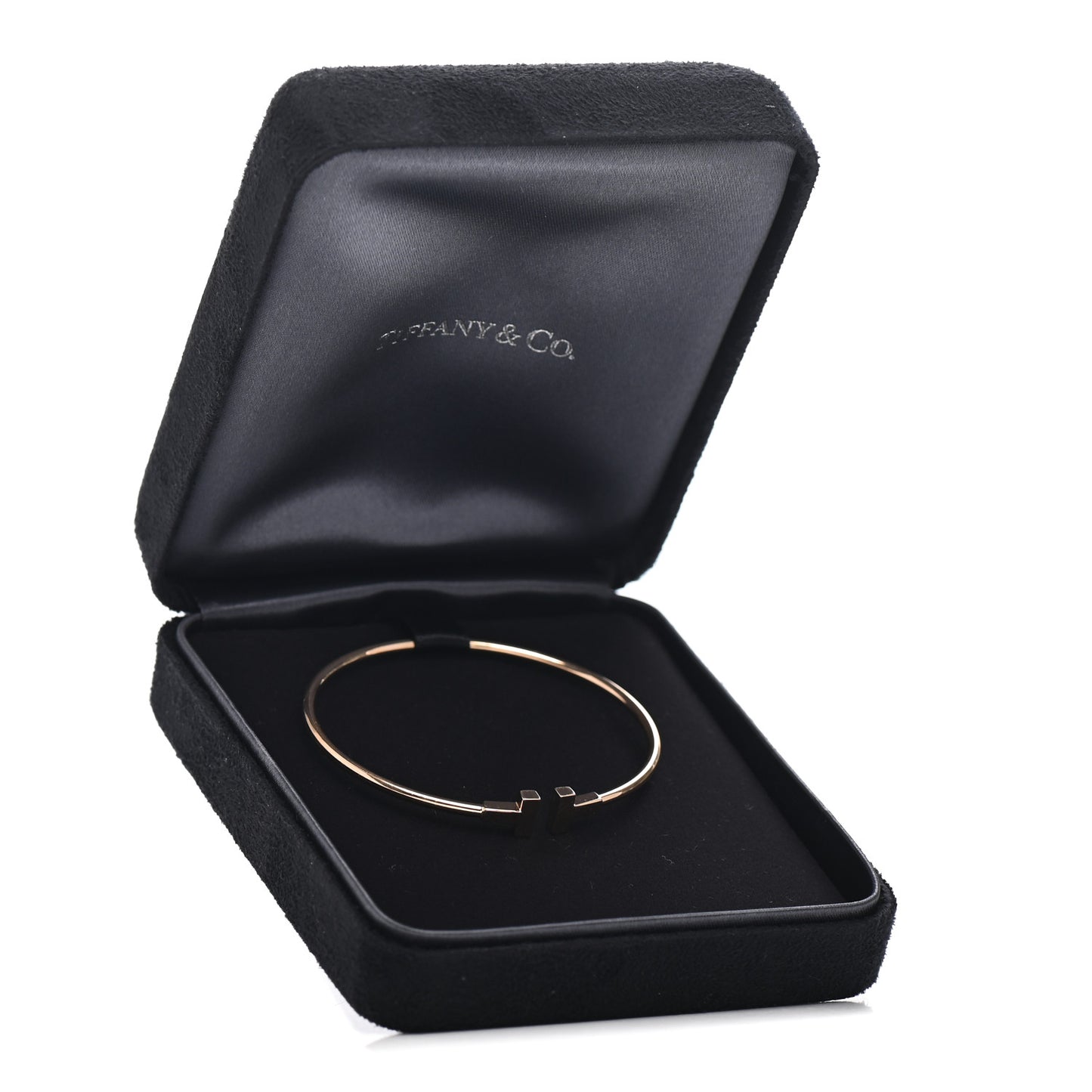 18K Rose Gold Narrow T Wire Bracelet