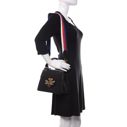 Gucci Calfskin Sylvie Web Small Queen Margaret Top Handle Bag Black 2 of 13