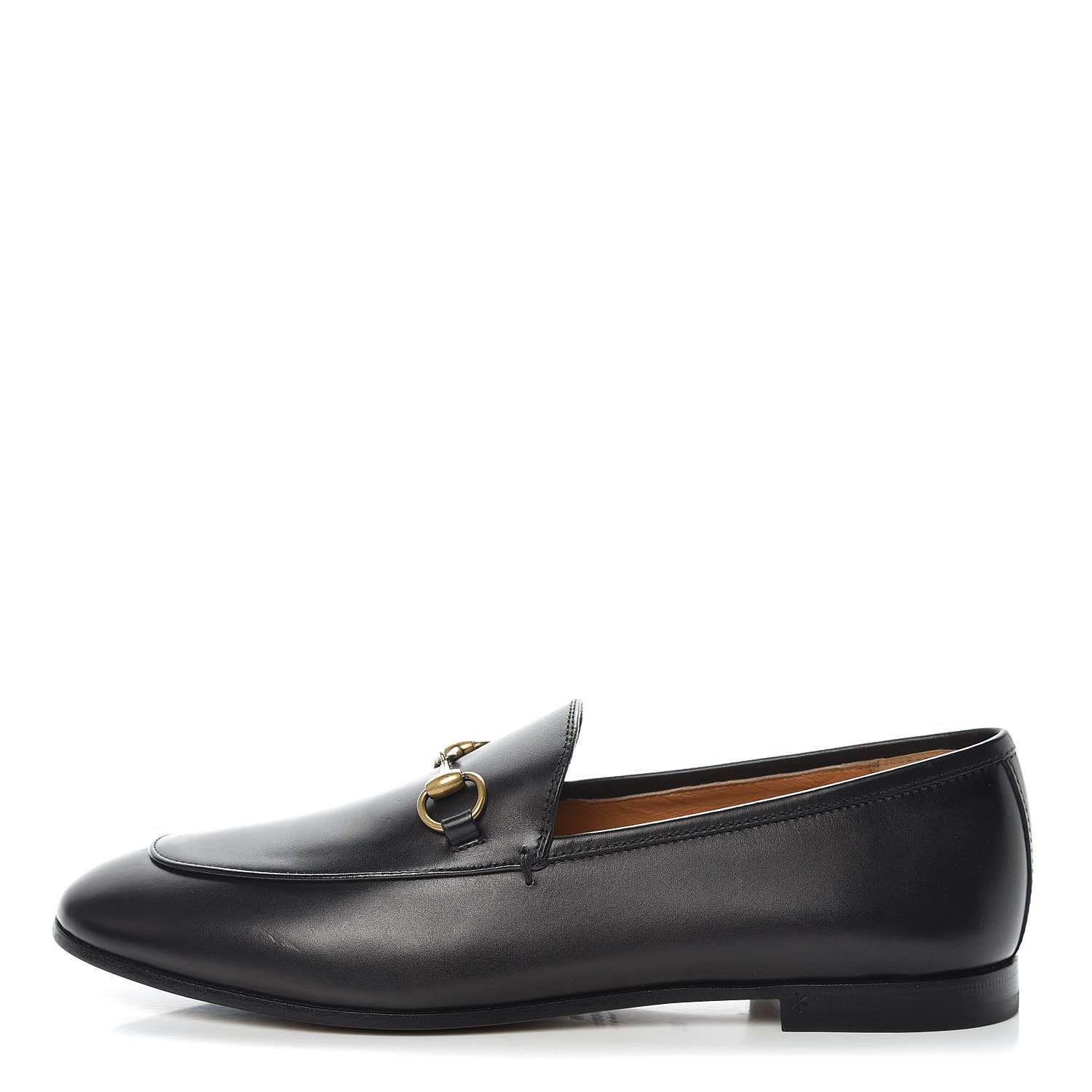 Gucci Calfskin Womens Jordaan Loafers 38.5 Black 1 of 9