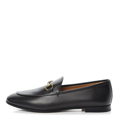 Gucci Calfskin Womens Jordaan Loafers 38.5 Black 1 of 9