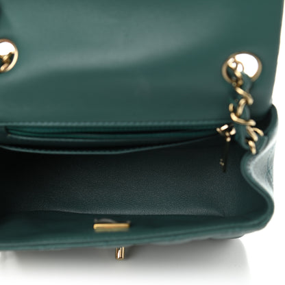 Chanel Lambskin Quilted Mini Square Flap Green 5 of 10