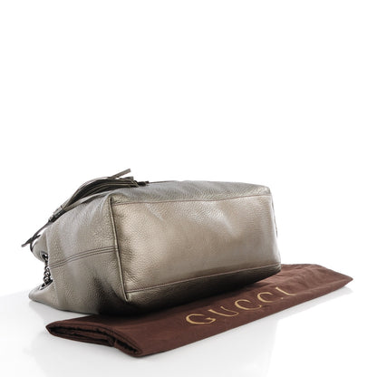 Gucci Metallic Pebbled Calfskin Medium Soho Chain Shoulder Bag Sasso 4 of 7
