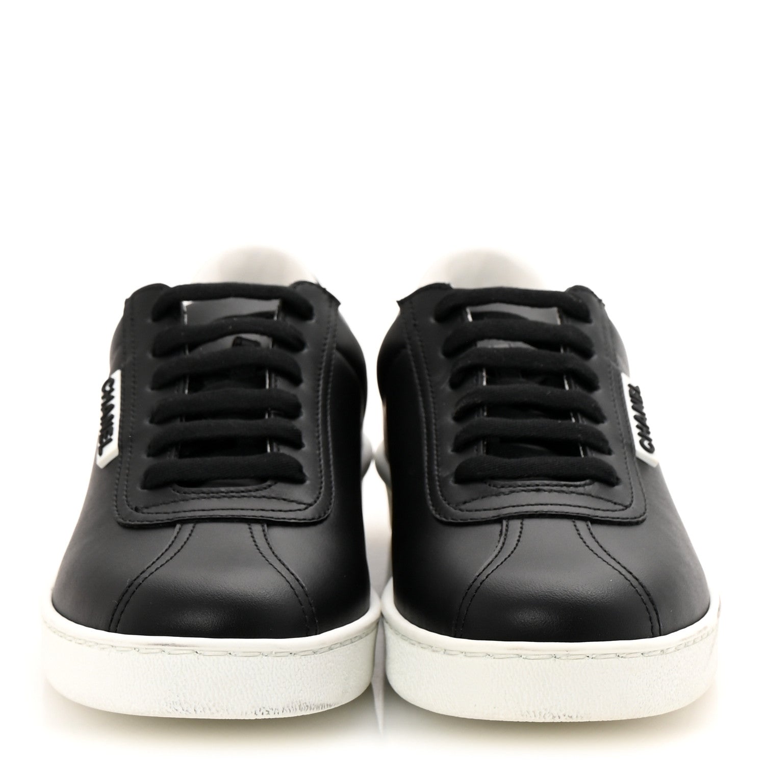 Chanel Calfskin CC Womens Sneakers 36 Black 3 of 9