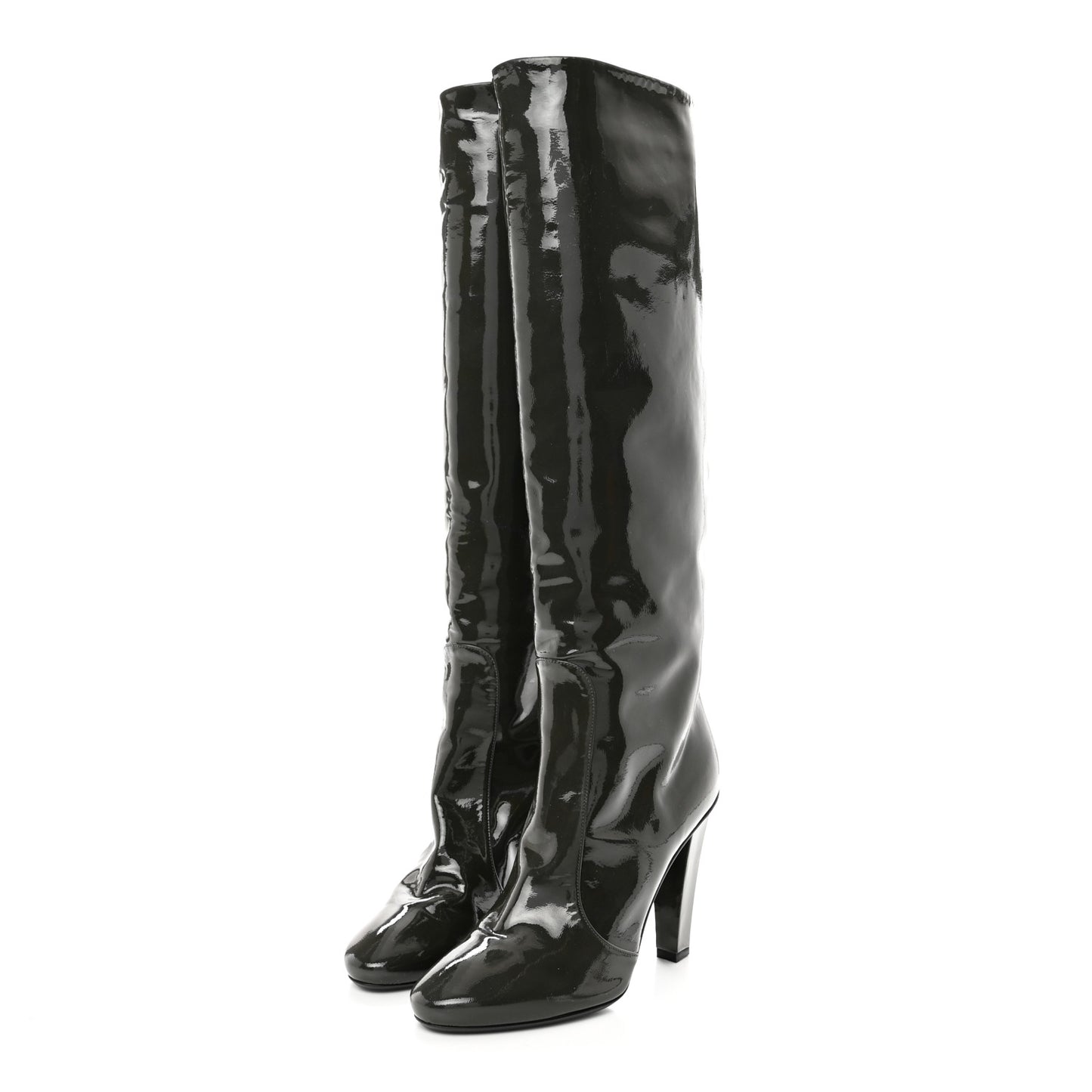 Patent Hallie Tall Boots 37 Black
