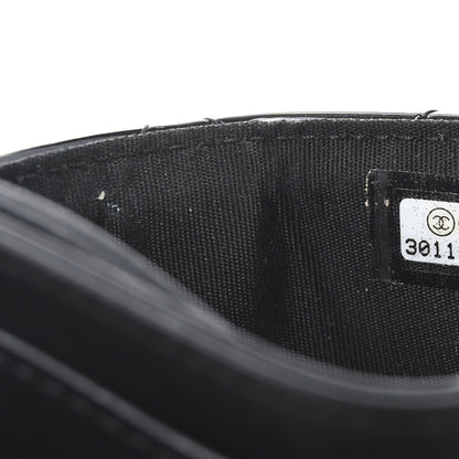 Chanel Patent Calfskin Quilted Card Holder Black 8 of 9