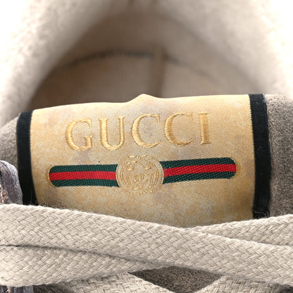 Gucci Suede Calfskin Tejus Printed Womens Ultrapace Sneakers 37 Pink Silver Oatmeal Yolk 7 of 11