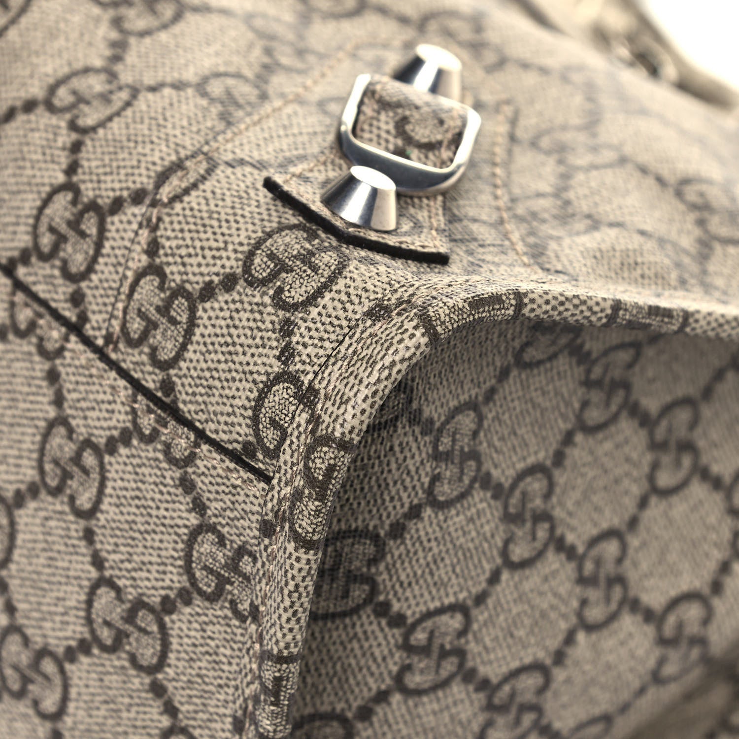 Balenciaga X GUCCI GG Supreme Monogram Neo Classic Silver Hardware City Beige Ebony 8 of 9