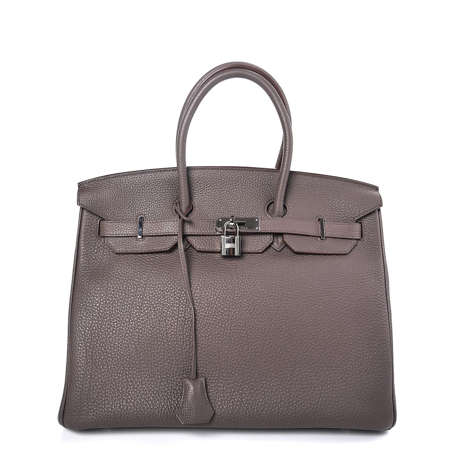 Hermes Togo Horeshoe Birkin 35 Etain Gris Perle 1 of 37