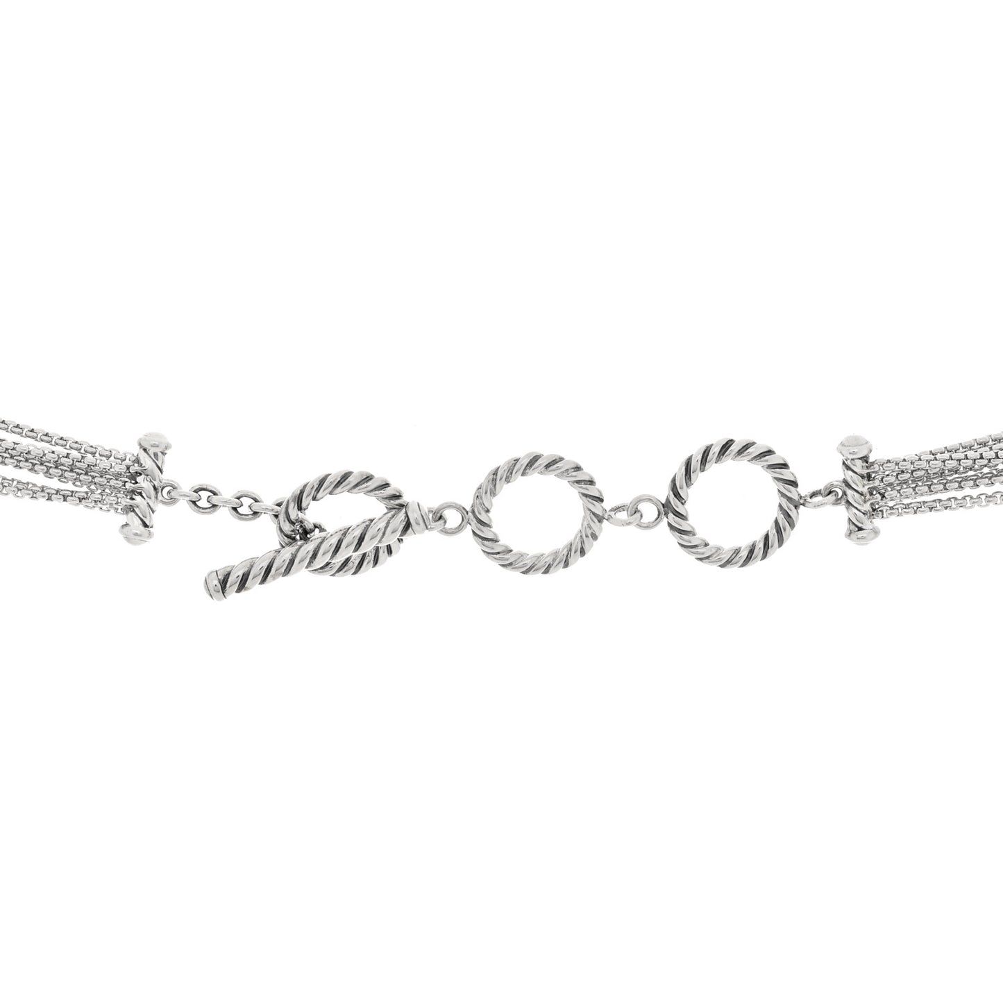 Sterling Silver Diamond 14mm Waterfall Lariat Necklace