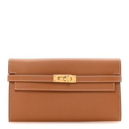 Hermes Epsom Kelly Longue Wallet Gold 1 of 8