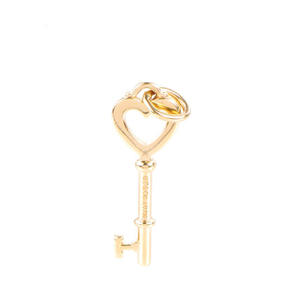 Tiffany 18K Yellow Gold Mini Heart Key Pendant 1 of 4