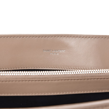 Saint Laurent Calfskin Y Quilted Monogram Medium Loulou Chain Satchel Nude Powder 8 of 11