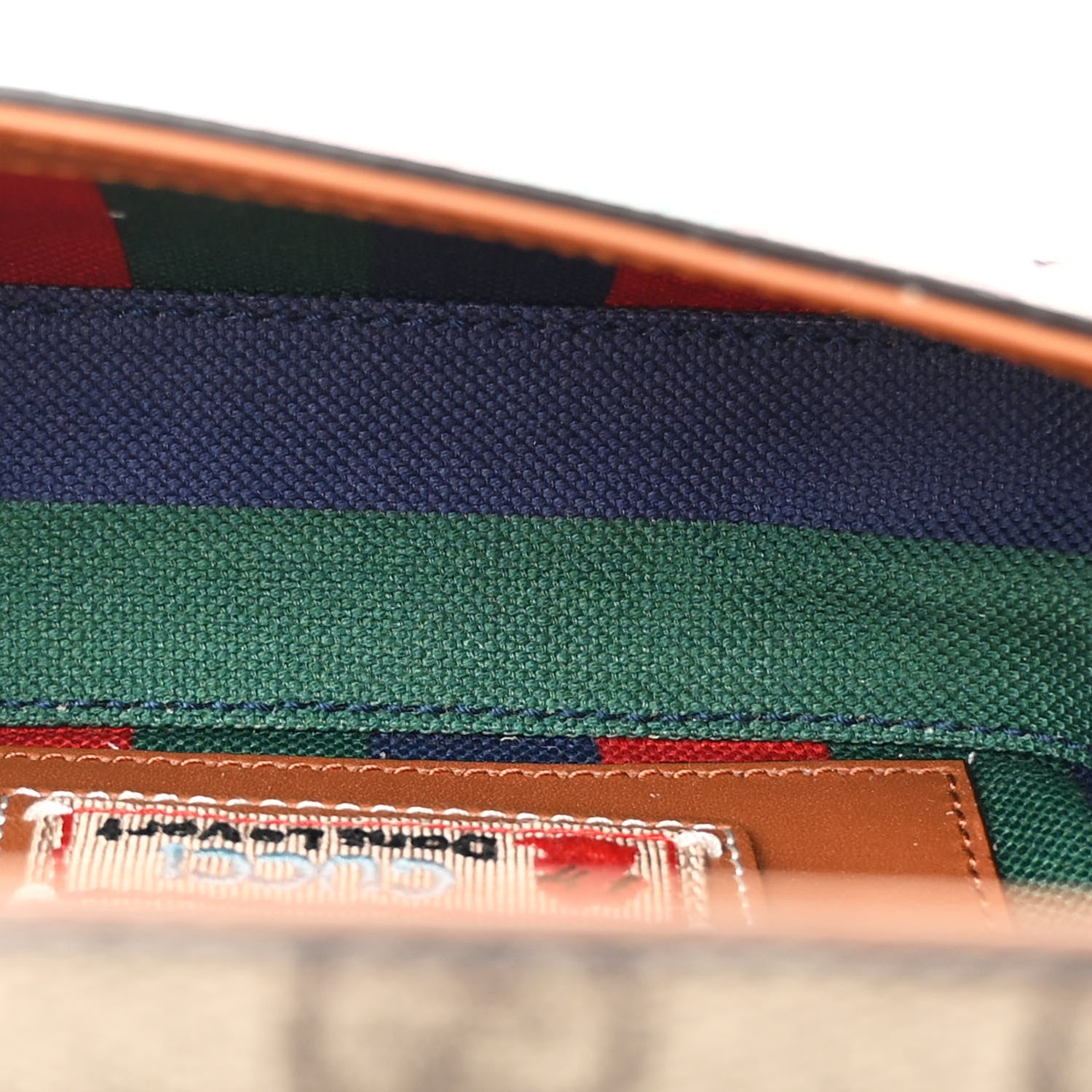 Gucci X DANS LE VERT GG Supreme Monogram Cuoio Web Mini Retro Interlocking G Top Handle Beige Rosso Ebony Harness Brown 5 of 10