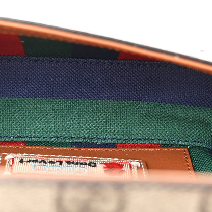 Gucci X DANS LE VERT GG Supreme Monogram Cuoio Web Mini Retro Interlocking G Top Handle Beige Rosso Ebony Harness Brown 5 of 10