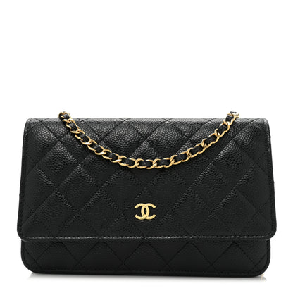 Chanel Caviar Quilted Wallet on Chain WOC Black 1 of 13
