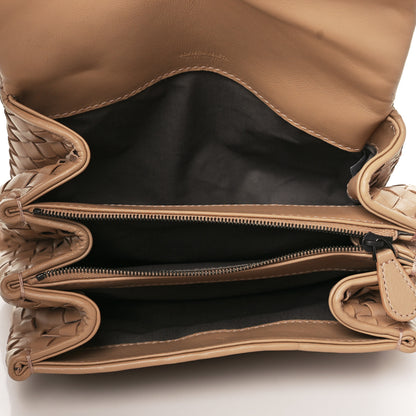Bottega Veneta Nappa Intrecciato Flap Clutch Almond 5 of 10