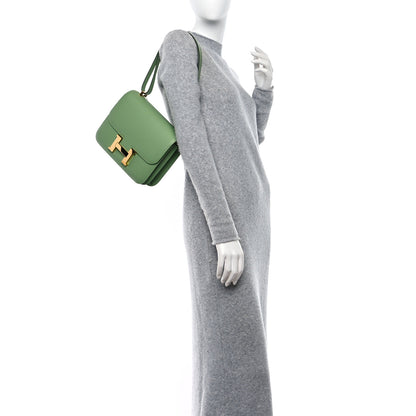 Hermes Epsom Constance 24 Vert Criquet 2 of 10