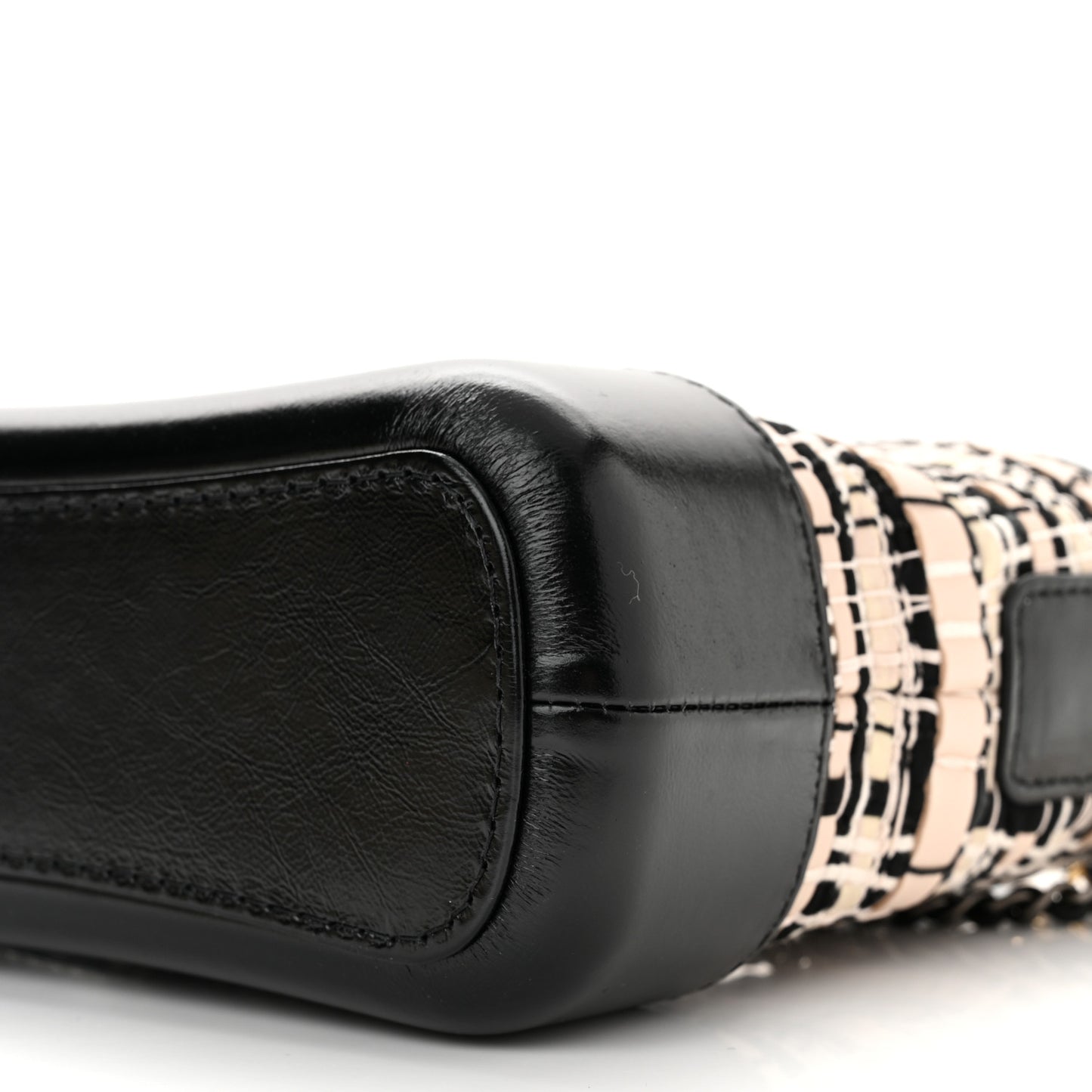 Tweed Calfskin Quilted Small Gabrielle Hobo Black Multicolor