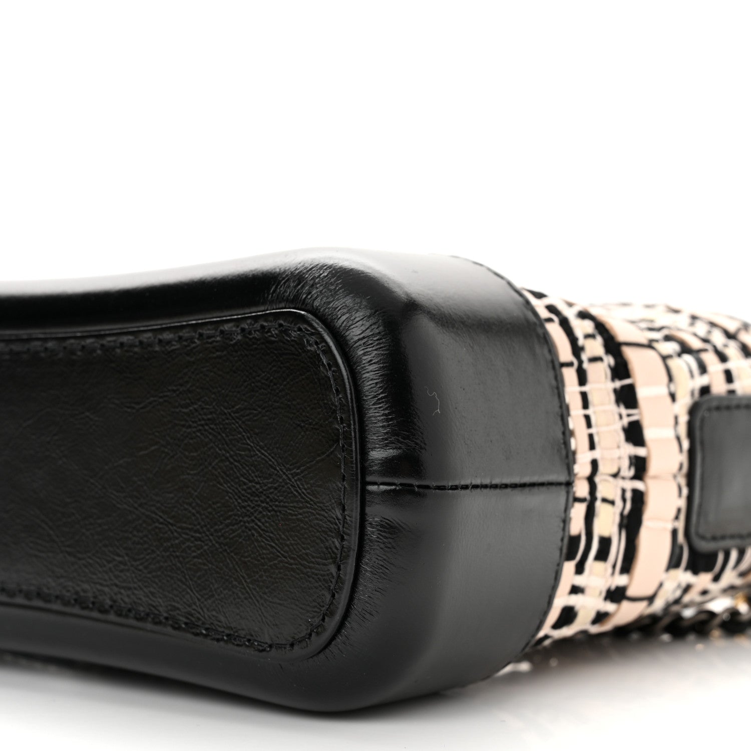 Chanel Tweed Calfskin Quilted Small Gabrielle Hobo Black Multicolor 9 of 10