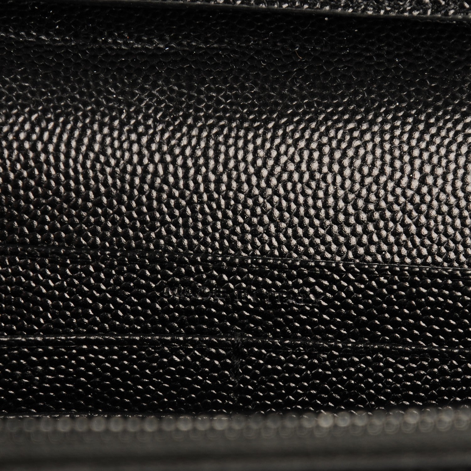 Saint Laurent Grain De Poudre Matelasse Chevron Monogram Chain Wallet Black 6 of 8
