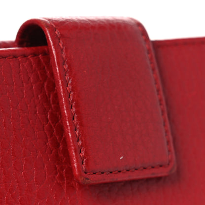Gucci Dollar Calfskin Double G French Flap Wallet Hibiscus Red 9 of 12