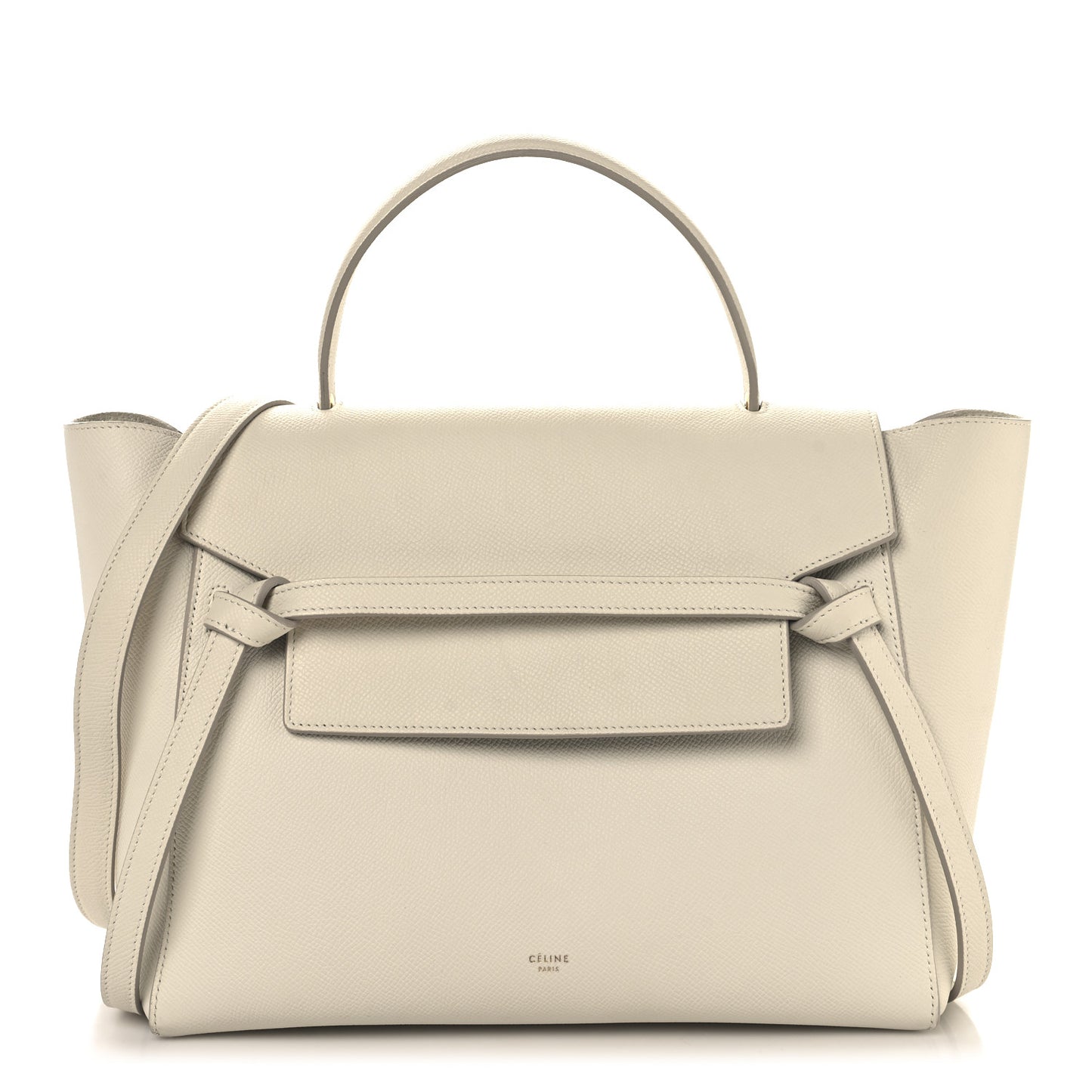 Grained Calfskin Mini Belt Bag White