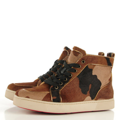 Christian Louboutin Pony Hair Camo Rantus Orlato Flat Sneakers 37 3 of 8