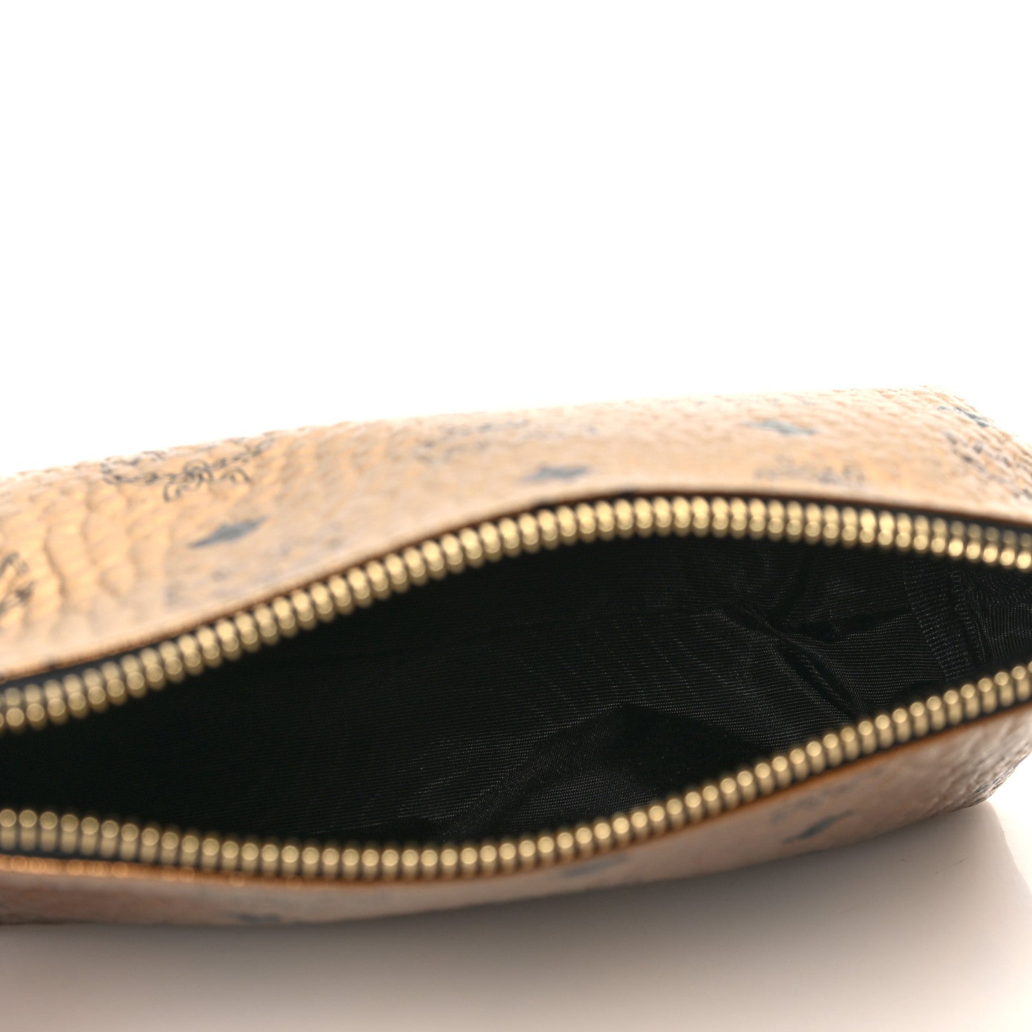 MCM Metallic Visetos Cosmetic Pouch Gold 5 of 9