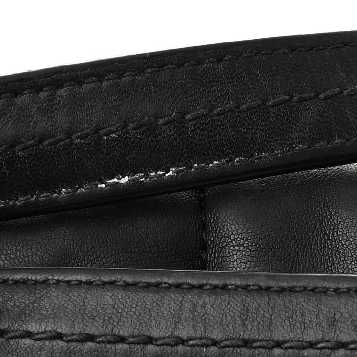 Lambskin Quilted Small Loulou Puffer Monogram Chain Satchel Black