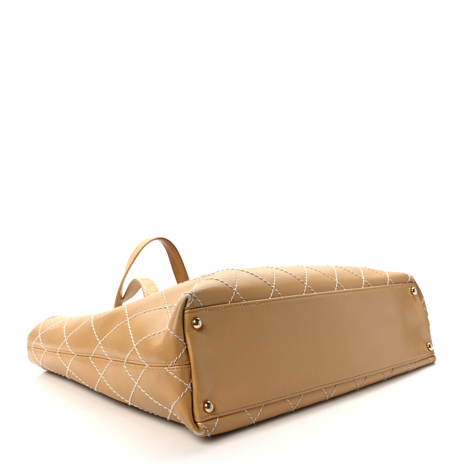 Chanel Calfskin Wild Stitch Large Tote Beige 5 of 11