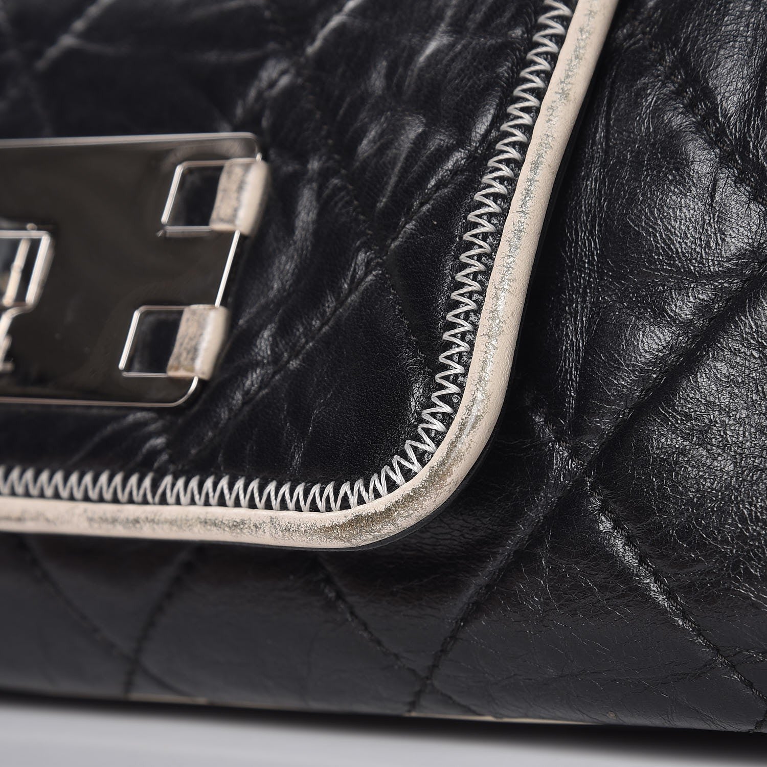 Chanel Lambskin Quilted East West Accordion Flap Black 16 of 18