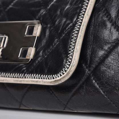 Chanel Lambskin Quilted East West Accordion Flap Black 16 of 18