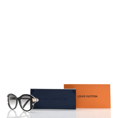 Louis Vuitton Acetate Petit Soupcon Cat Eye Sunglasses Z0489W Black 9 of 9