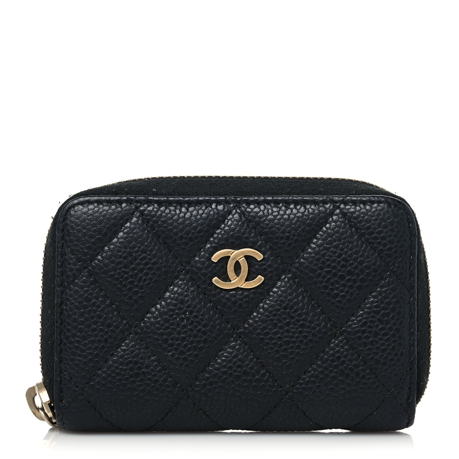 Chanel Caviar Quilted Zip Coin Purse Black 1 of 8