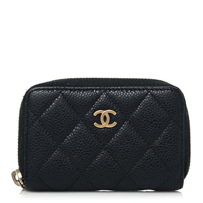Chanel Caviar Quilted Zip Coin Purse Black 1 of 8