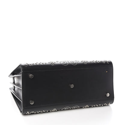 Saint Laurent Calfskin Perforated Bandana Studded Small Sac De Jour Black 3 of 11