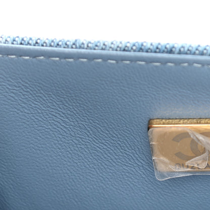 Chanel Denim Quilt Print Mini Rectangular Flap Light Blue 7 of 13