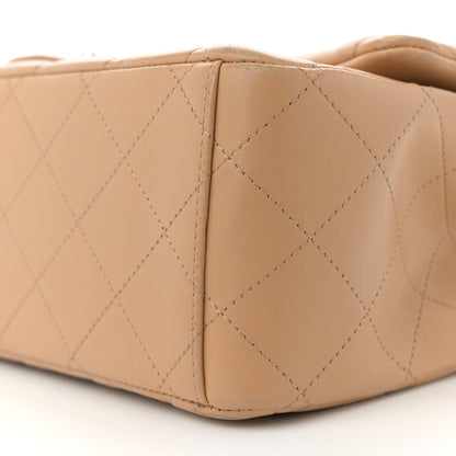 Chanel Lambskin Quilted Maxi Double Flap Beige 10 of 14
