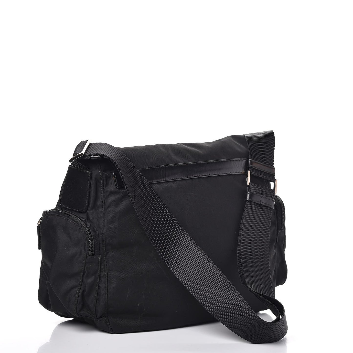 Nylon Vela Messenger Bag Black